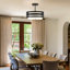 3 - Light 12.6'' Dimmable Drum Modern Semi Flush Mount Light Drum Lamp Shade Pendant Pendant With  Fabric Shade