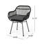 Chaises en faux rotin tissé avec coussins Rodney (ensemble de 2)-360060365