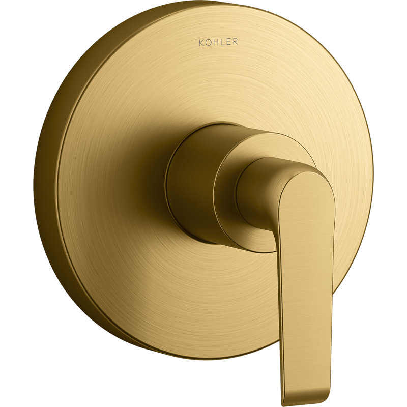 Garniture de valve avec poignée levier Avid Rite-Temp, Laiton brossé moderne éclatant