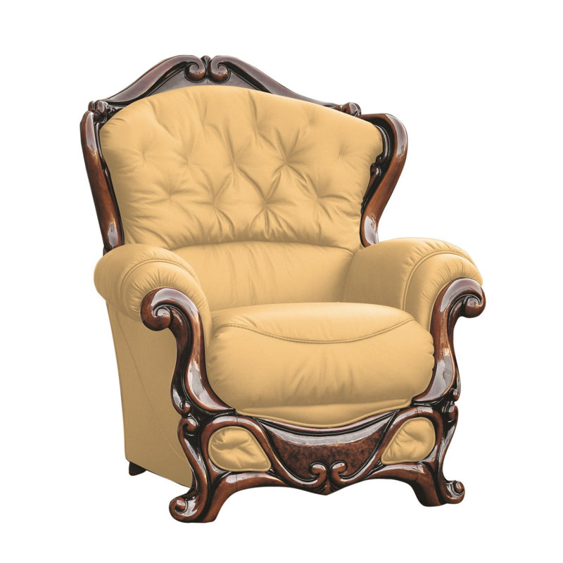 Dodgson Faux Leather Armchair, Nut