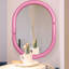 Miroir mural en forme de bagel, miroir haut de gamme, art mural moderne, réfléchissant, élégant et moderne (32 po x 24 po)
