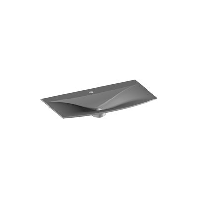 Belfry Bathroom Millwright 890mm L x 500mm W Grey Dolomite Others Sink with Overflow