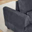 Causeuse à accoudoirs carrés en velours côtelé Fluffy-1760148253