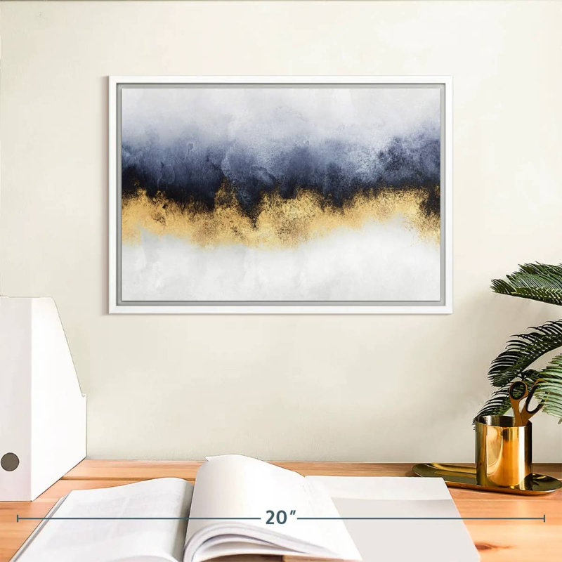 Ciel I, Cadre flottant blanc, 13 po x 9 po