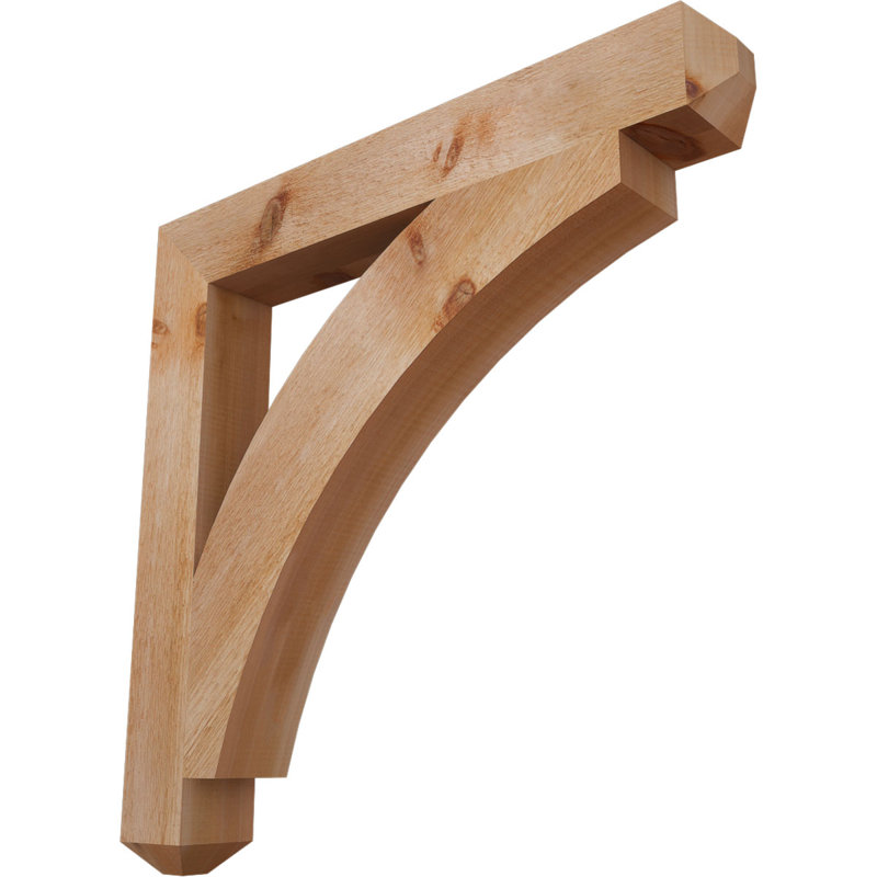 Thorton Craftsman Bracket, Western Red Cedar (Rough), 30" H x 4" W x 30" D