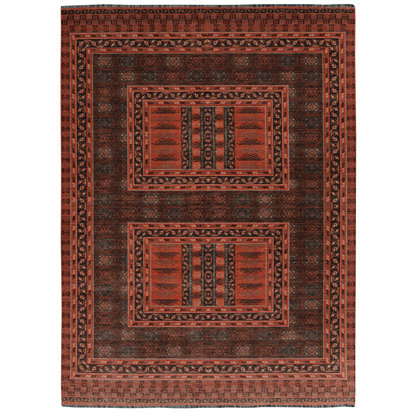 Laurel Amaya Machine Woven Polyester No Pattern Area Rug in Red
