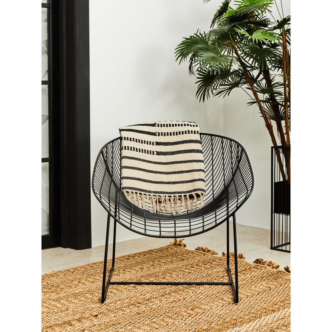 Striped Cotton Hand Tufted 180cm X 120cm Area Rug