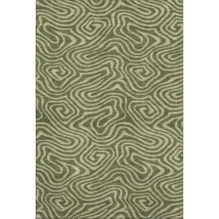 Premium Machine Washable Colmenero AMF1020 Swirls Rug