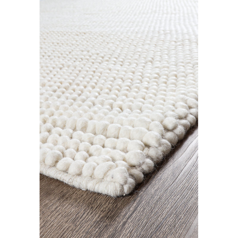 Kufre Solid Colour Hand Woven Area Rug, Rectangle 140 x 200cm
