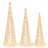3-Piece Glittered Lighted Cone Tree Set