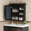 Armoire à pharmacie de salle de bain 30 po x 28 po avec miroir, armoire à miroir murale avec rangement, armoire de rangement noire au-dessus de la toilette pour salle de bain