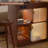 40.16"Retro Brown Solid Wood Extendable Bar Counter