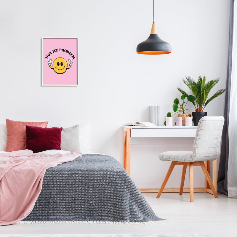 «Not My Problème», encadré par House of Lulu, Giclée encadrée blanc bord de mer, H 20 po x l 16 po x P 1,5 po