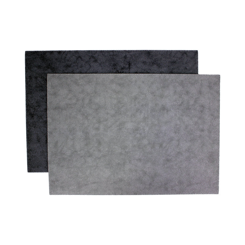 Momat Polyester Solid Colour Rectangle Placemat, Grey/Anthracite