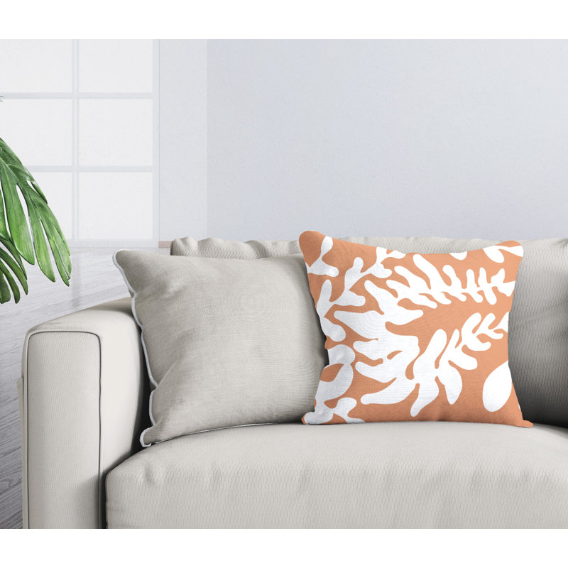 Housse et insert de coussin extérieur carré Garrison, L 17 po x H 17 po, Corail