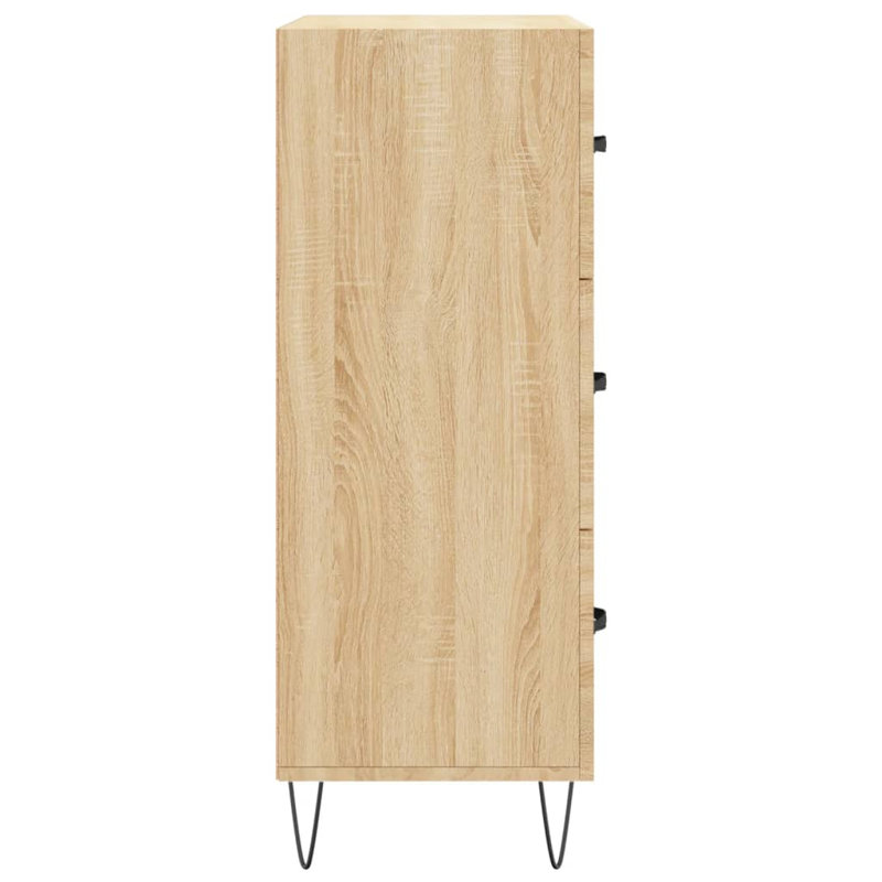 Mareda 69.5cm W 3 - Drawer Chest of Drawers, Sonoma Oak