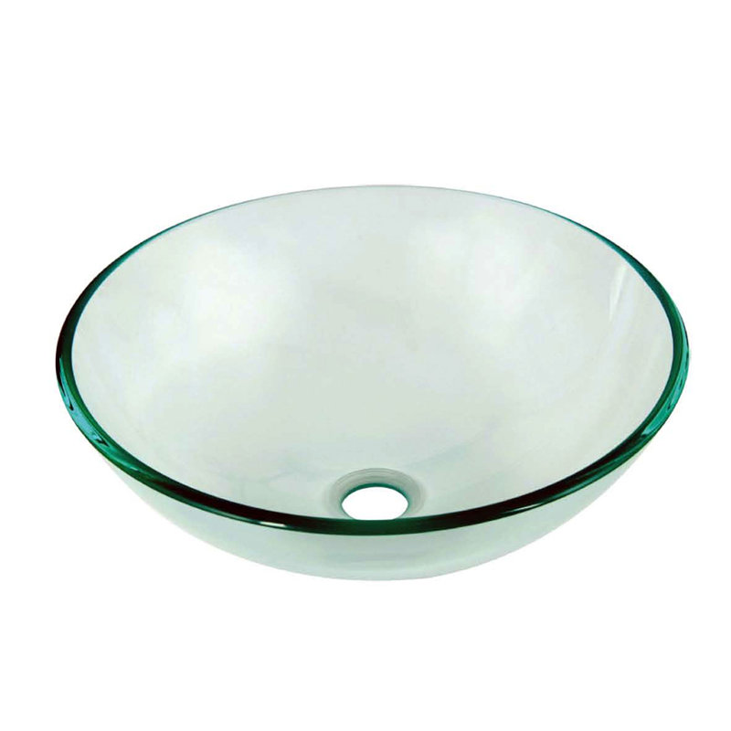 Dawn USA 16.25'' Glass Circular Bathroom Sink, Clear