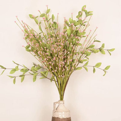 24 po de verdure artificielle, feuilles, branche de baies pour remplissage de vase, printemps, été, longue tige de ferme, décoration de table de centre de table de bureau à domicile