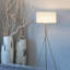 Lampe sur pied à DEL écoénergétique moderne de 60 po avec abat-jour tambour brun clair Jaxon-686952906-686952902