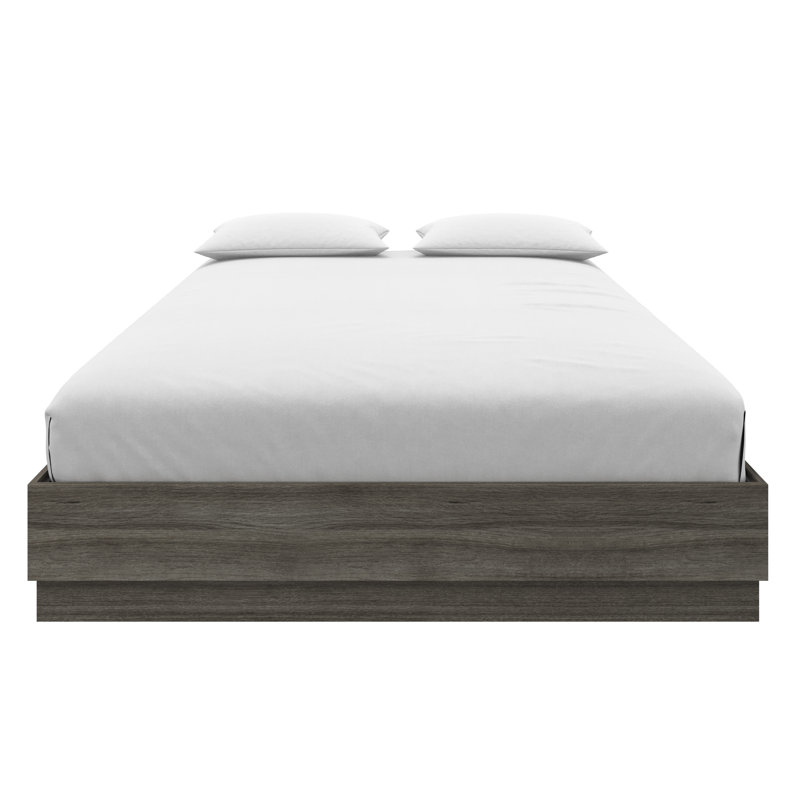 Lit plateforme Jodeen, Chêne gris, Queen