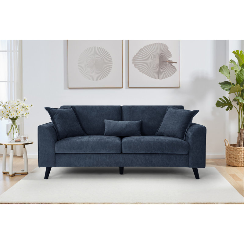 3 Seater Sofa, Navy, 3