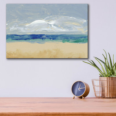 Art mural en verre épique «Eastern Shore 2» par Alicia Ludwig, 16 po x 12 po