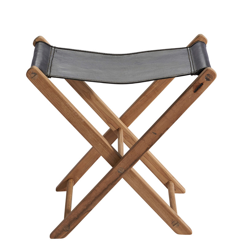 Tabouret en bois massif, Noir