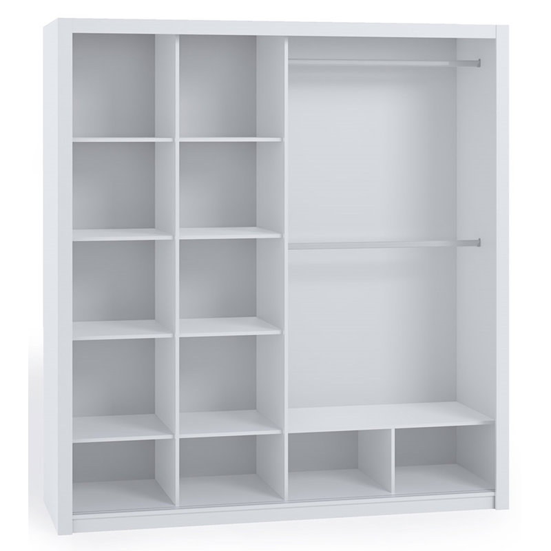 Boel 2 Door Manufactured Wood Wardrobe