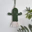 Tapisserie de macramé tissée à la main Cactus