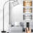 Hicksley 70.98'' Black Arched Floor Lamp-966305856