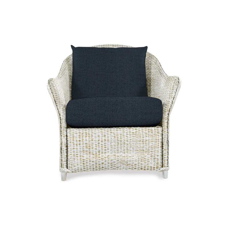 Weekend Retreat Outdoor Lounge Chair, Sandberg Navy, Hickory