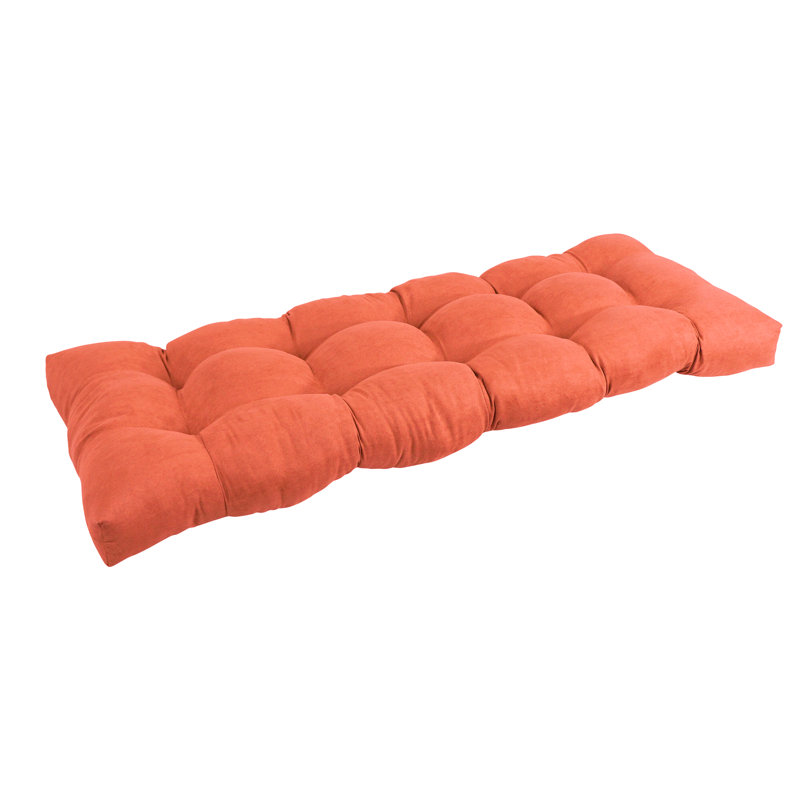 Coussin de siège en microsuède pour l'intérieur, L 55 po x P 19 po, Tangerine