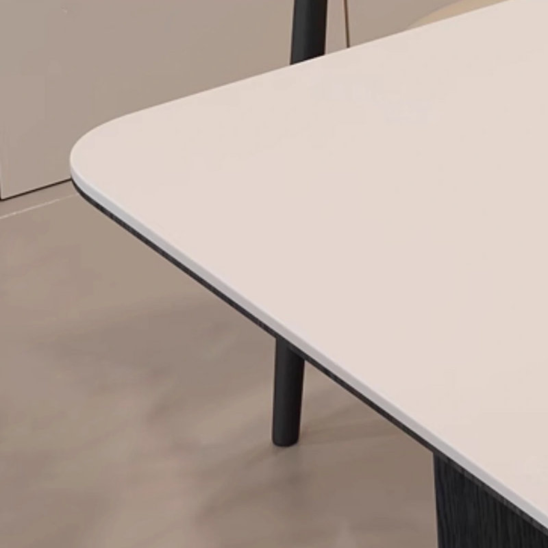 Table de salle à manger italienne en pierre frittée minimaliste, H 29,53 po x L 59,06 po x l 31,5 po