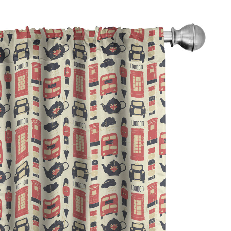 Semi-Sheer Rod Pocket Curtain Panels, 28" x 95"