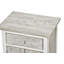 Ahrianna - Table de chevet 1 tiroir/2 portes avec prises électriques et USB - Gris chiné