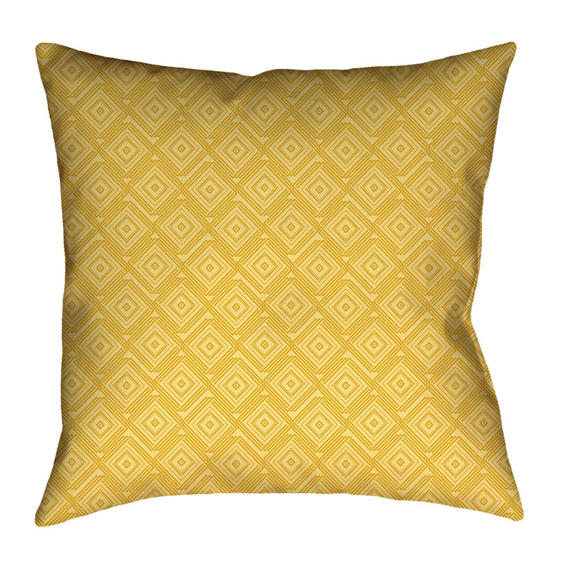 Housse de coussin Katelyn Elizabeth, 18 po x 18 po, Jaune, Polyester sergé