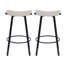 Tabourets de bar à hauteur de comptoir, chaises de cuisine tissées à la main sans dossier avec repose-pieds rond, ensemble de 2 tabourets de pub en PVC pour l'intérieur et l'extérieur