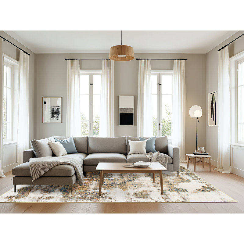 Tapis abstrait moderne 910, Rectangle 8 pi x 12 pi