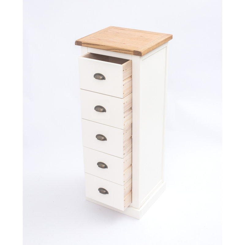 5 Drawer 45cm W Lingerie Chest, Off White