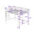 Classic Metal Loft Bed with Dual-Side Ladders-498580751