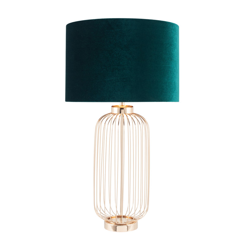 Aimon 26.6cm H Velvet Drum Lamp Shade ( Screw On ), Forest Green