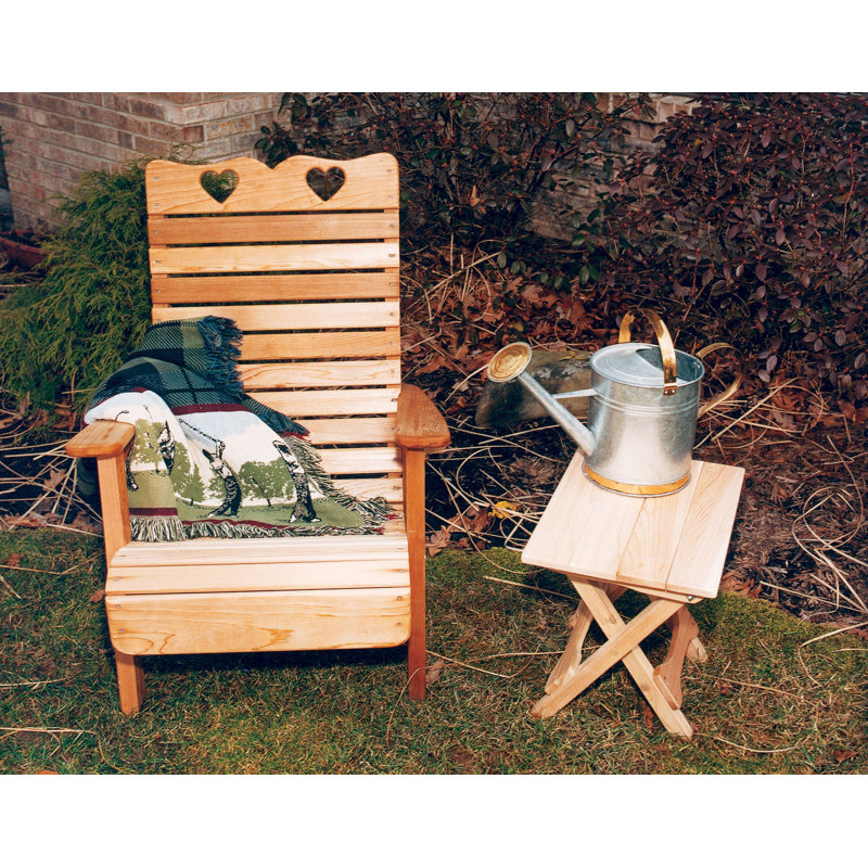 Chaise adirondack avec repose-pieds hearts Tillison, Teinture / scellant cèdre