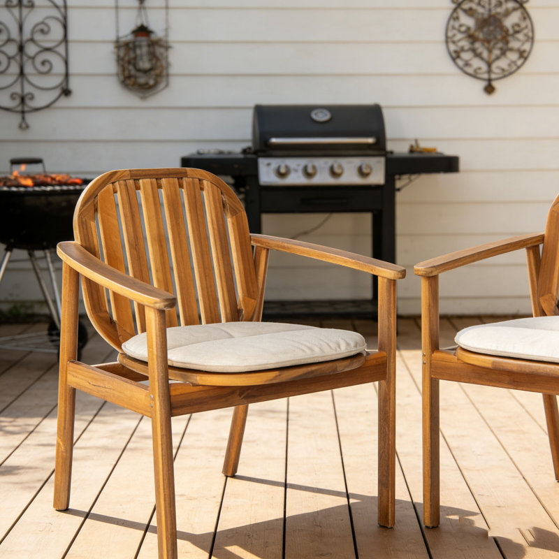 Chaise de patio avec coussin