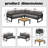 Outdoor Sectional Sofa Set 5-Person, All-Aluminum Frame Patio Conversation Set with Woven Fabric Cushions & Coffee Table, Rust-Proof Modular Outdoor Furniture for Backyard, Deck, Porch