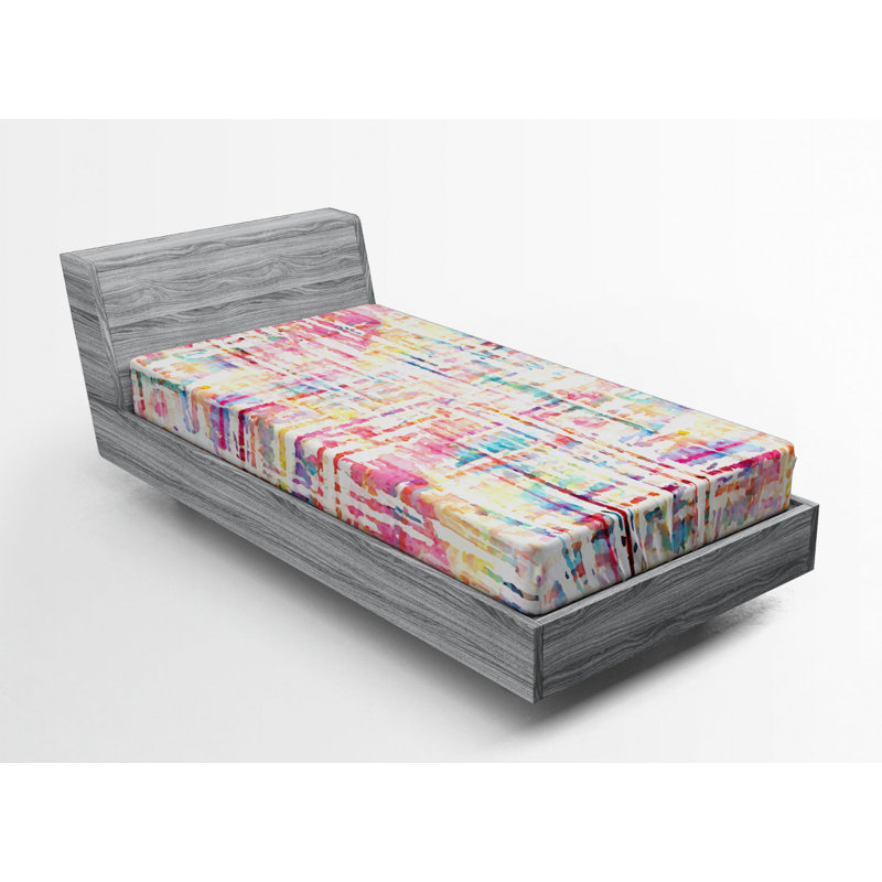 Microfiber Abstract Fitted Sheet, Full Fitted Sheet