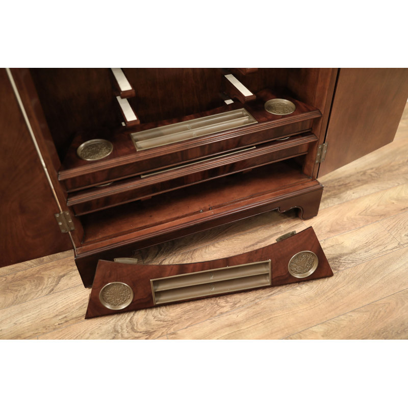 Round Expanding Dining Table & Poker With Table Two Leaf Storage Cabinets