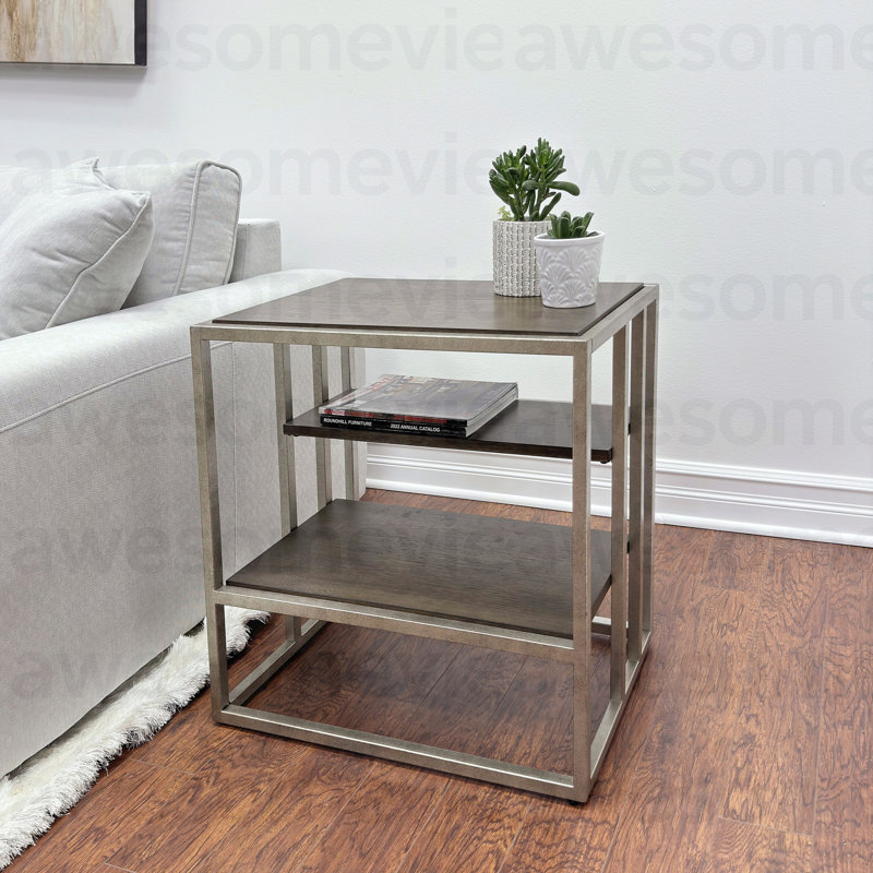 Table de bout en bois avec tablette Padena