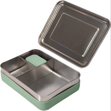 Prep & Savour 2 Pieces Bento Box Stainless Steel Bento Box Metal