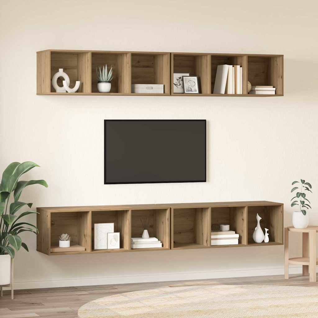 Wall TV Cabinet 4 Pcs 37 X 37 X 107.5 Cm