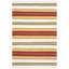 Racing Point Striped Area Rug in Terry White/Racing Red-1153101099